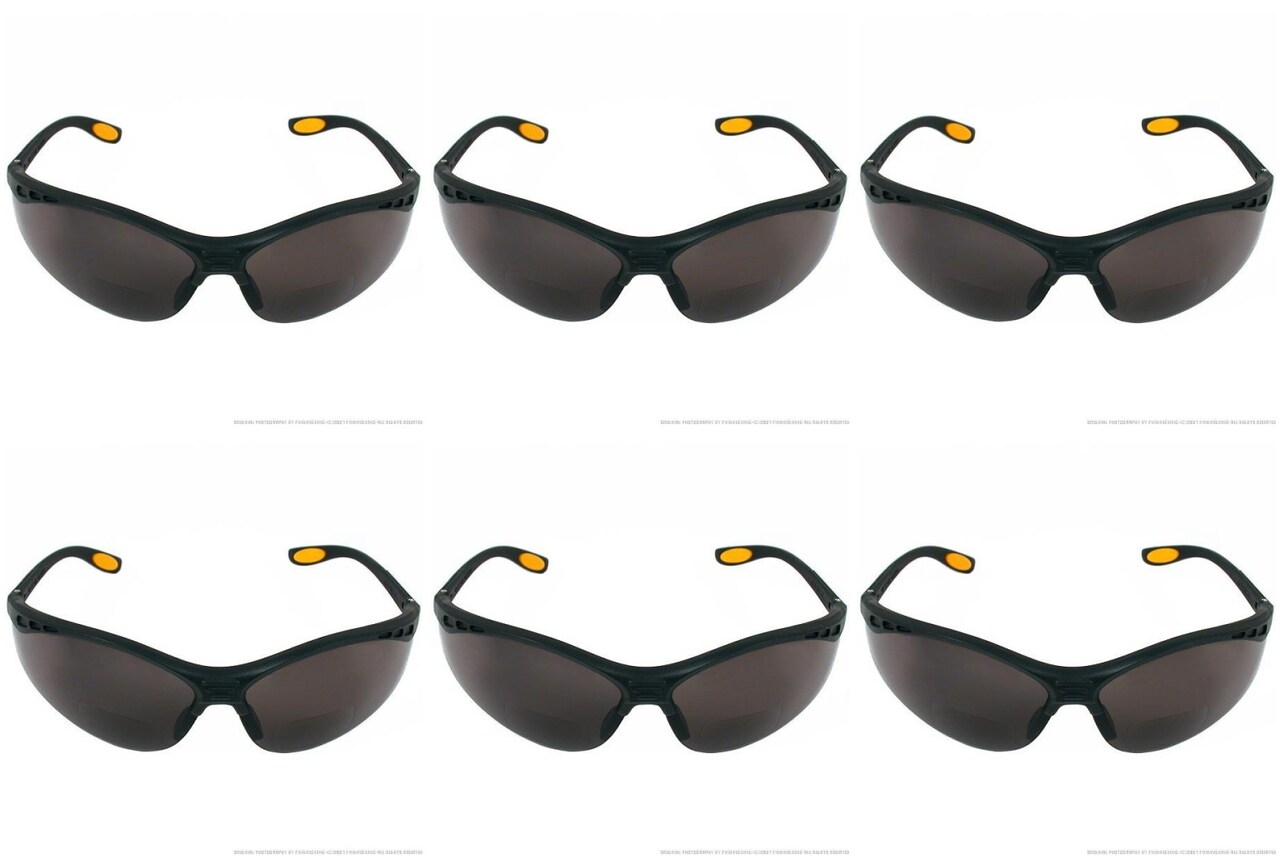 Dewalt DPG59-225C Reinforcer Rx-Bifocal 2.5 Smoke Lens High Performance Protective Safety Glasses Pa